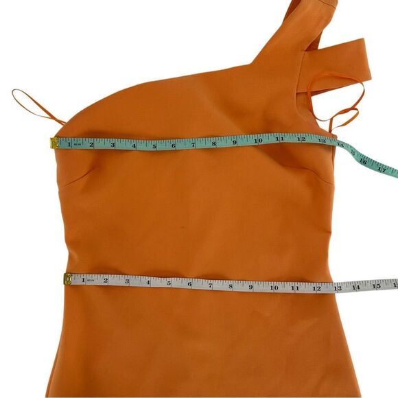 Likely One Shoulder Midi Packard Dress Orange Size 2 - Picture 9 of 14